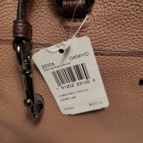 NWTs Coach Fulton Satchel Colorblock Leather_Suede Dusty Rose/Oxblood MSRP:$350 - Picture 3 of 10